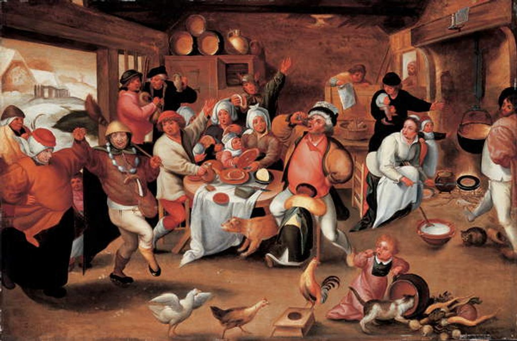 Detail of The King Drinks by Maerten van Cleve