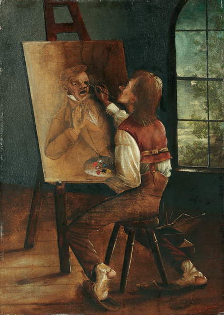 Detail of Self portrait by David Claypoole Johnston