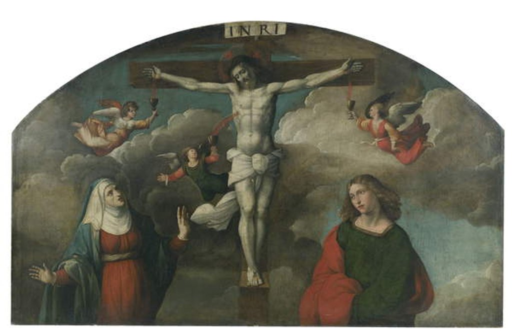Detail of Crucifixion with the Virgin and Saint John the Baptist by Benvenuto Tisi da Garofalo