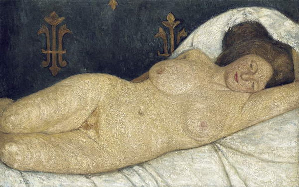 Detail of Reclining female nude, 1905-06 by Paula Modersohn-Becker