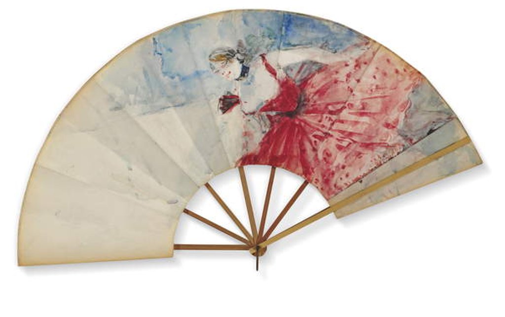 Detail of Eventail, c.1892 by Henri de Toulouse-Lautrec