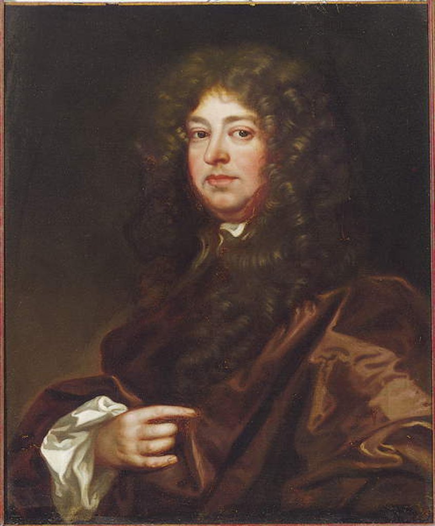 Detail of Portrait of a gentleman in a brown robe by Peter Lely