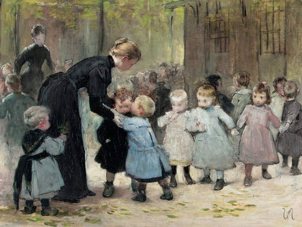 Detail of In the Playground by Henri Jules Jean Geoffroy
