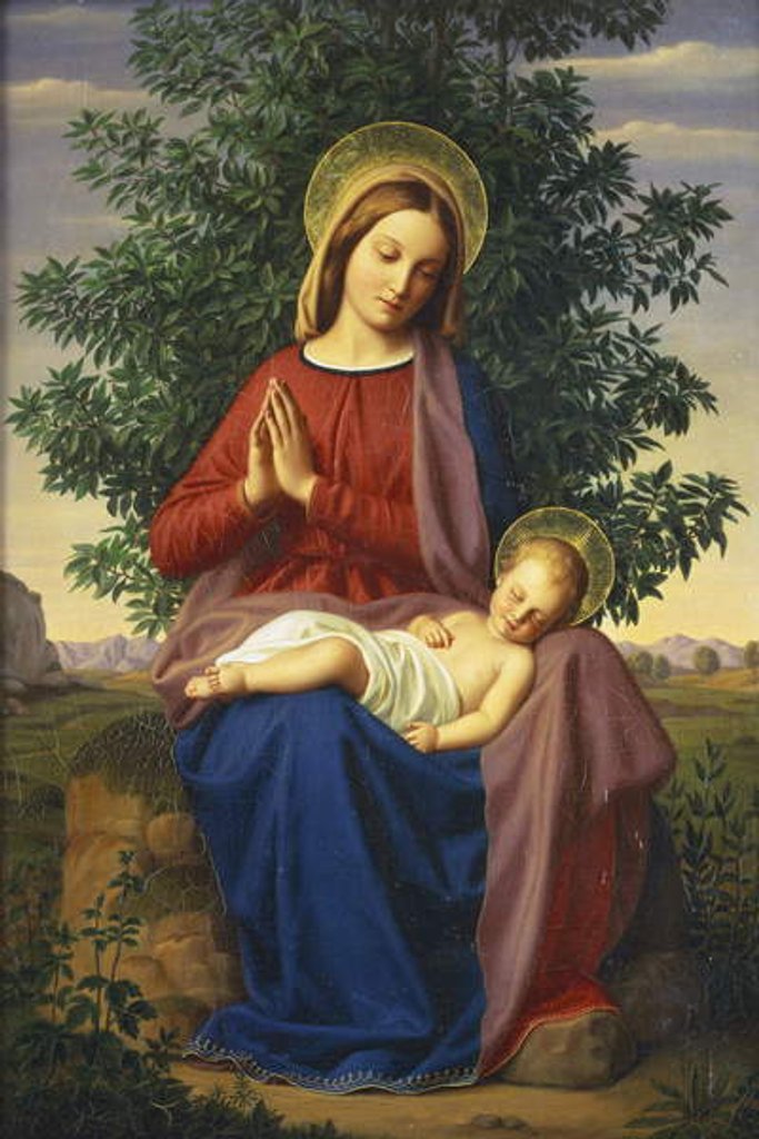 Detail of The Madonna and Child, 1855 by Julius Schnorr von Carolsfeld