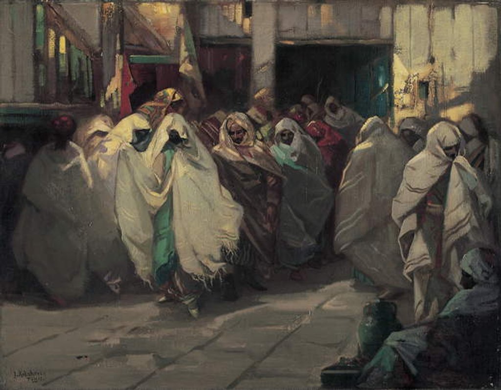 Detail of Tunisian street scene by Julius C. Rolshoven