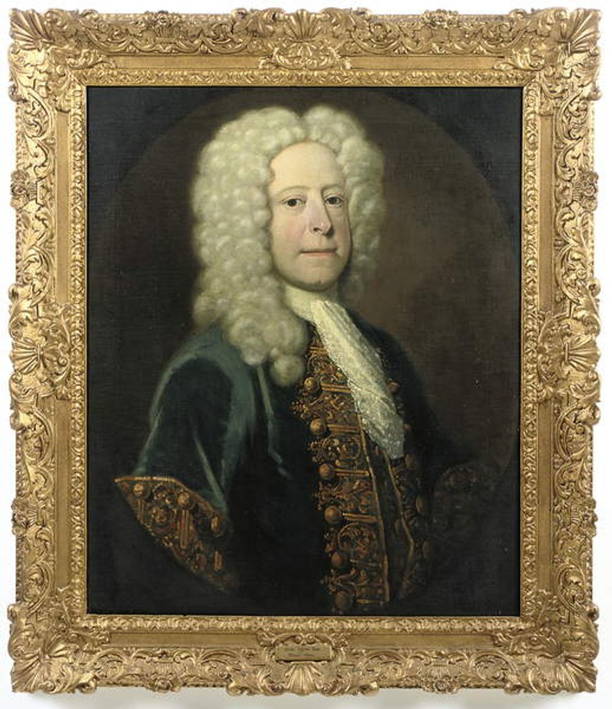 Detail of Portrait of a gentleman, traditionally identified as Hugh Smith of Weald Hall, Sherriff of Essex by English School