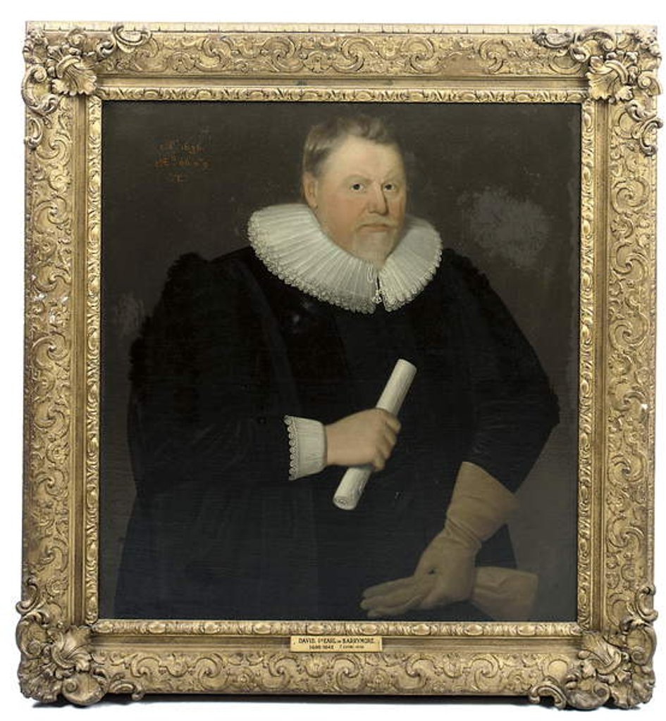 Detail of Portrait of David, 1st Earl of Barrymore, c.1636 by English School