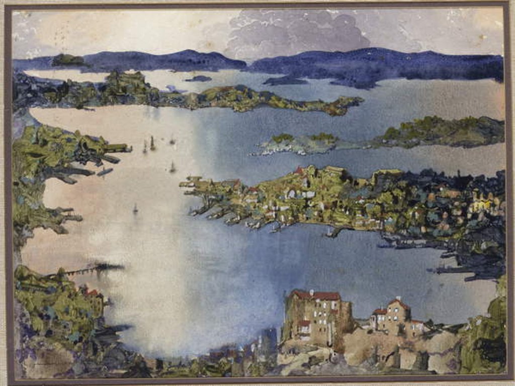 Detail of A Land-locked Sea, c.1895 by William Blamire Young