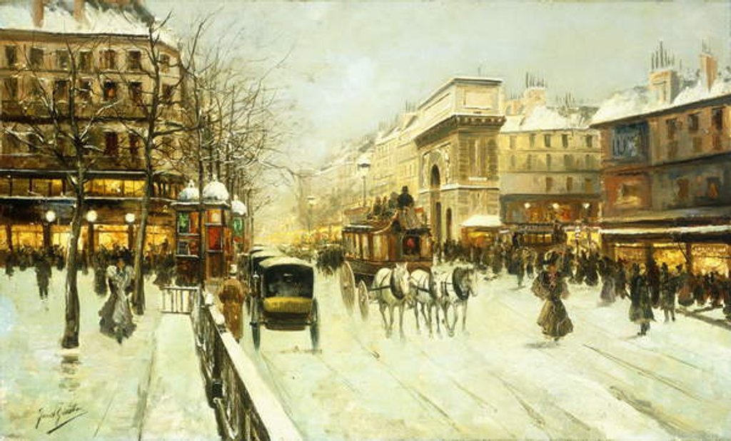 Detail of Paris Street Scene by Fausto Giusto