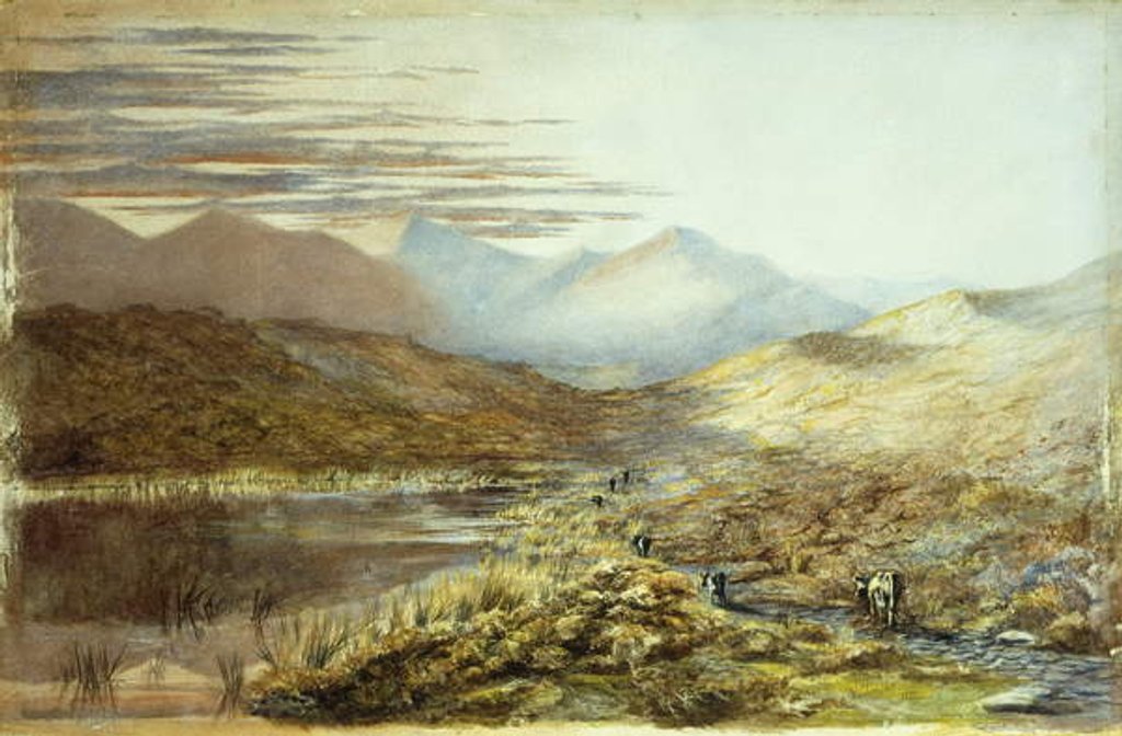 Detail of Lake Pukaki, New Zealand, 1872 by Nicholas Chevalier