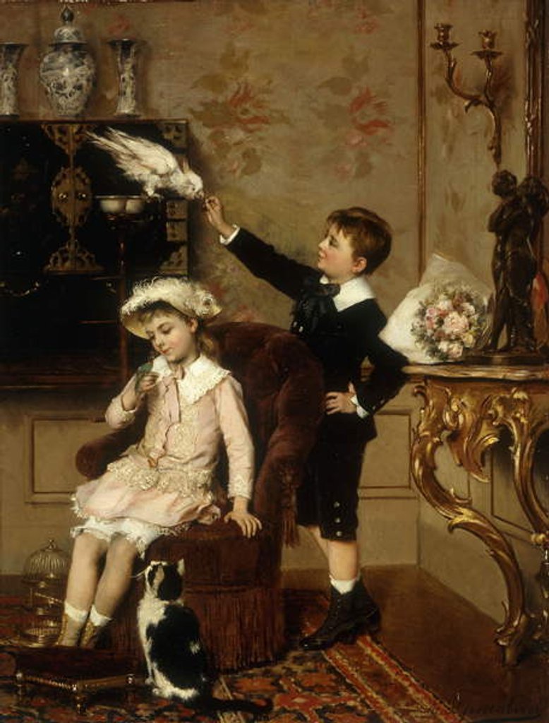 Detail of Grandmother's Pets by Albert Roosenboom