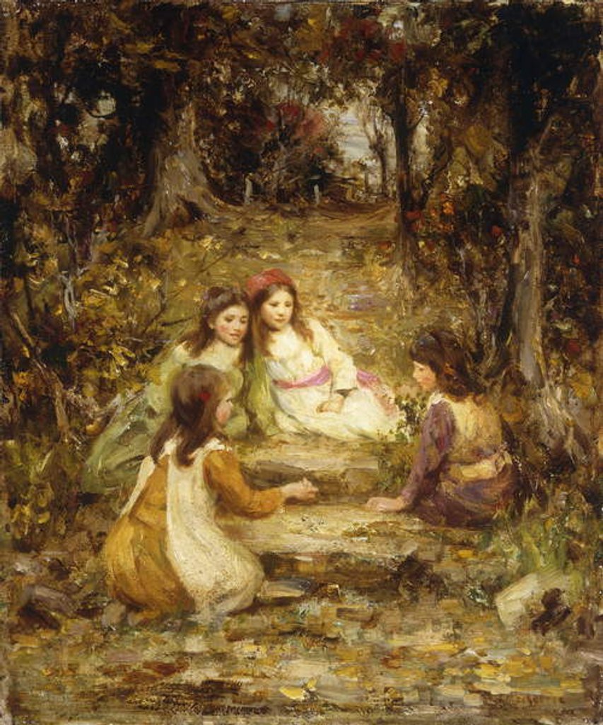 Detail of Children in an Orchard by William Stewart MacGeorge