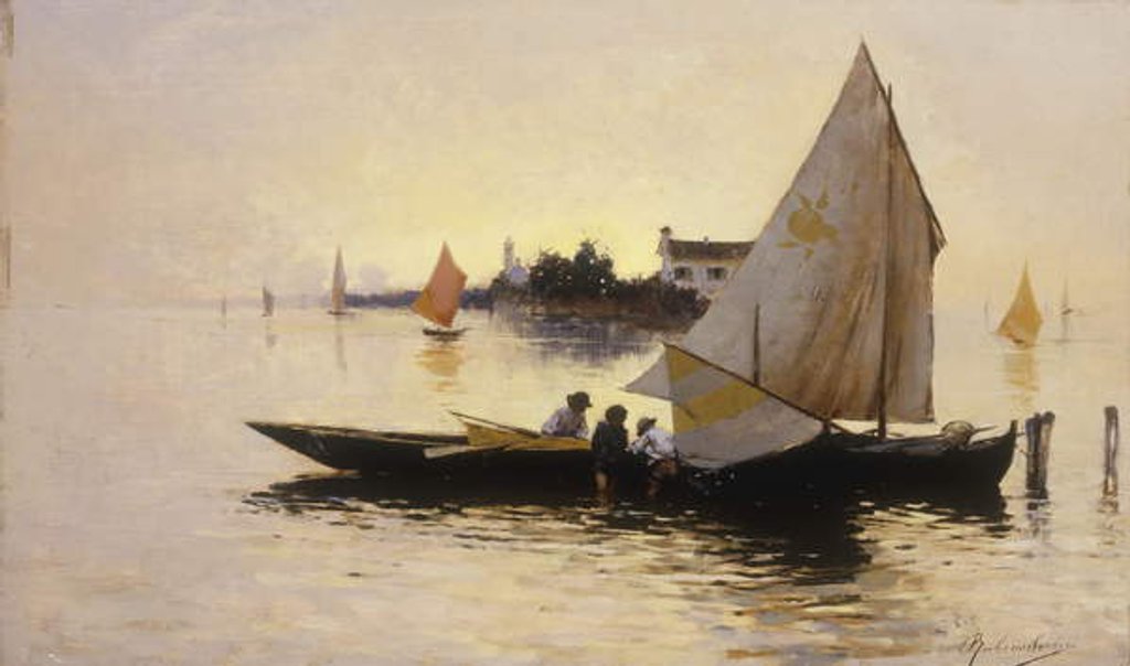 Detail of Venice, The End of the Day by Rubens Santoro