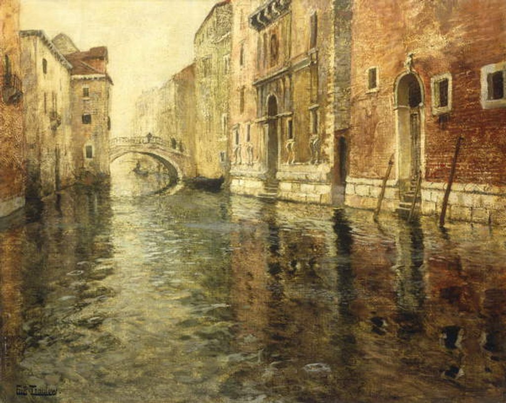 Detail of A Venetian Canal Scene by Fritz Thaulow