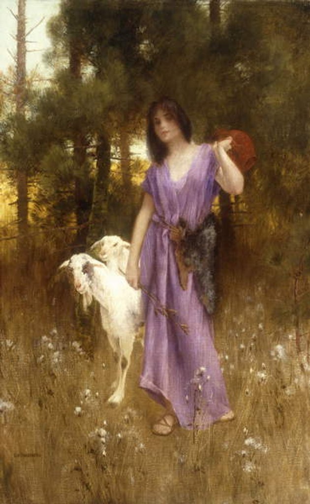 Detail of The Shepherdess by Carl Wunnerberg