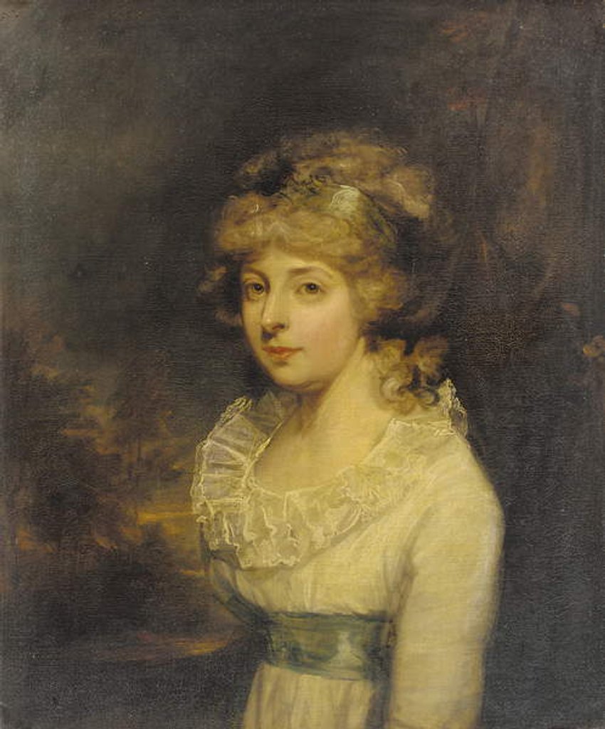 Detail of Portrait of the Hon. Mary Wyndham Bouverie by Thomas Stewart