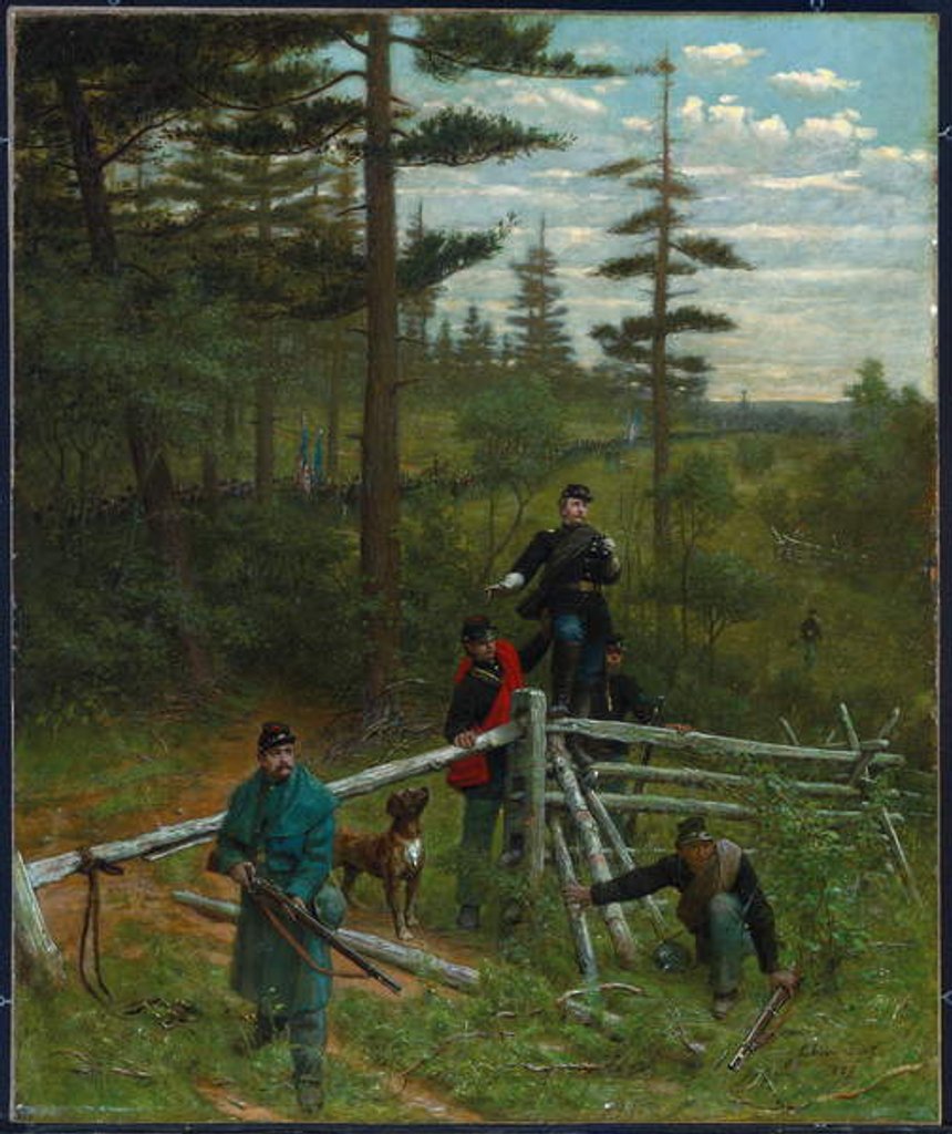 Detail of Union Vanguard, 1889 by Julian Scott