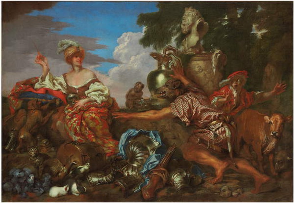 Detail of Circe Changing the Companions of Ulysses into Boars by Giovanni Benedetto Castiglione