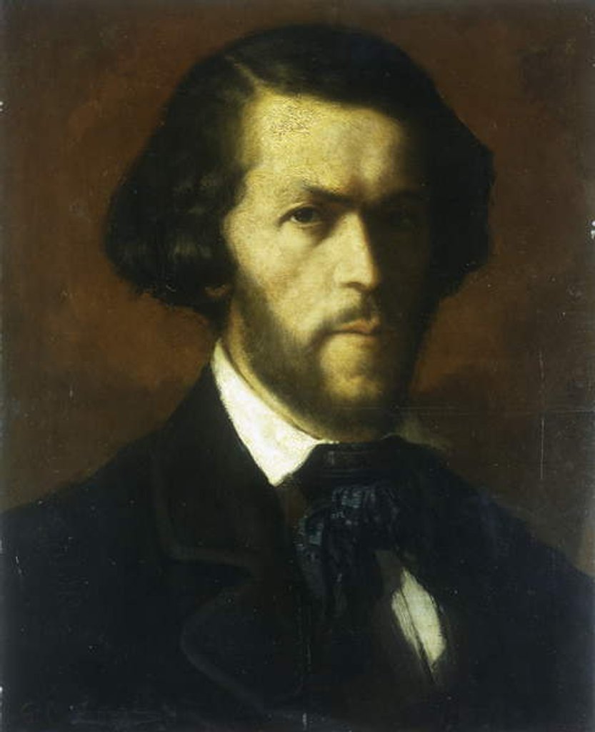 Detail of Portrait of a Gentleman by Gustave Courbet