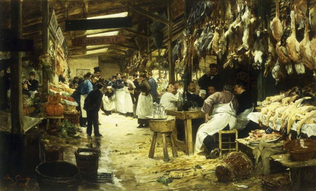 Detail of The Marketplace, 1885 by Victor Gabriel Gilbert