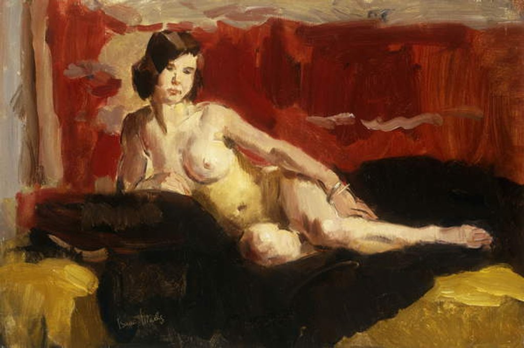 Detail of Reclining Nude by Isaac Israels