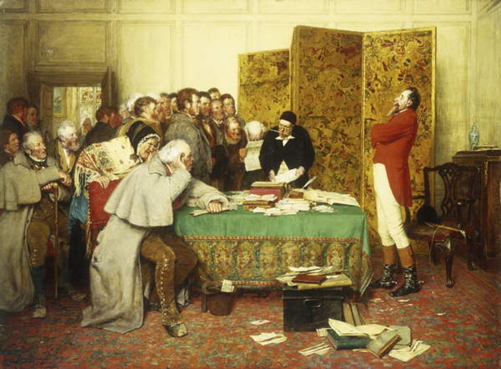 Detail of Interviewing their Member - Lease Refused, 1879 by Erskine Nicol