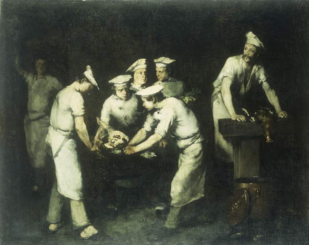 Detail of The Cooks by Auguste Theodule Ribot