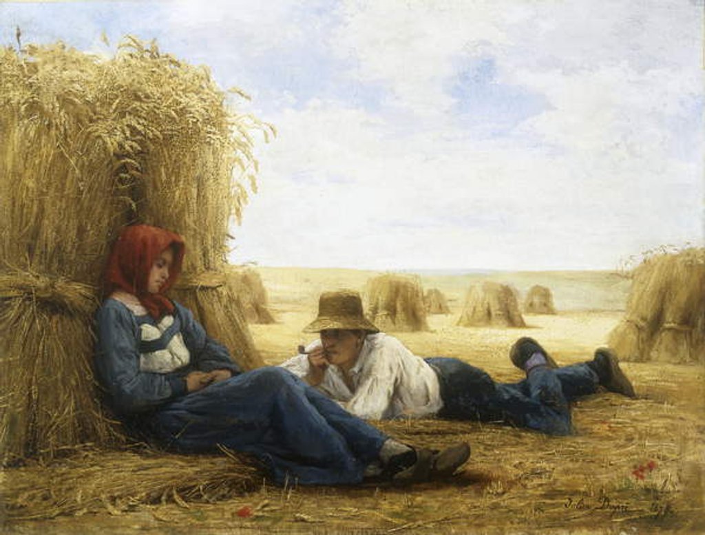 Detail of Harvest Time, 1878 by Julien Dupre