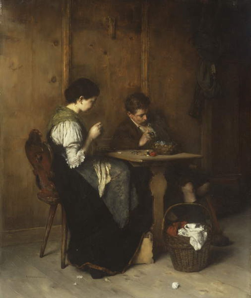 Detail of A Quiet Moment by Anton Laupheimer