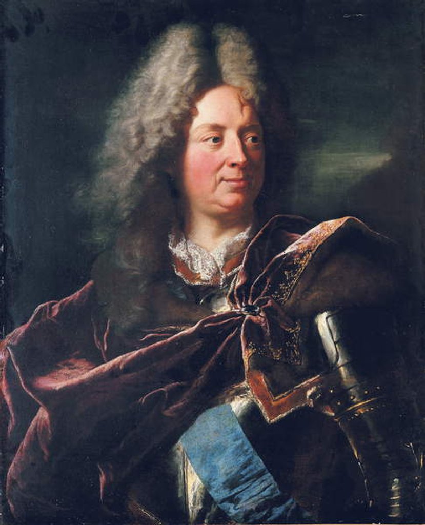 Detail of Portrait of Louis Antoine de Pardaillan de Gondrin, Duc d'Antin by Hyacinthe Francois Rigaud