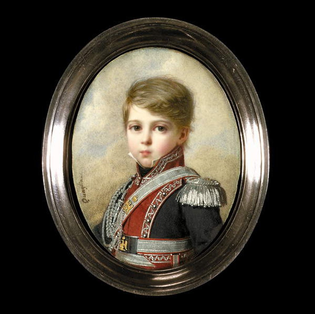 Detail of Portrait of Napoleon-Andoche D'Abrantes as a Young Boy by Ferdinand Quaglia