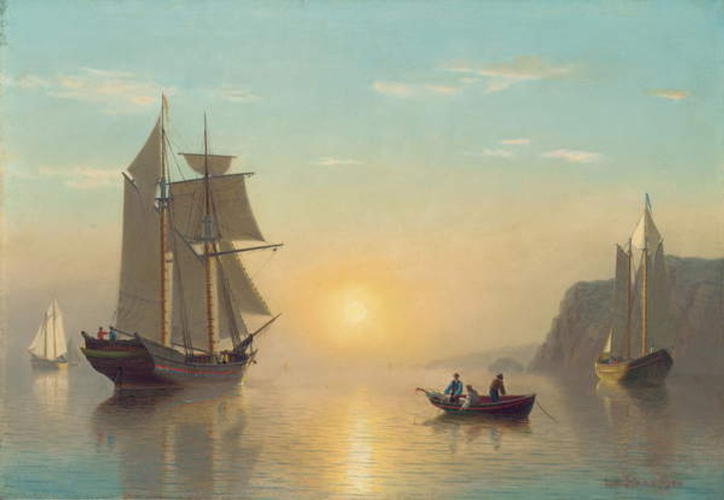Detail of Sunset Calm in the Bay of Fundy, c.1860 by William Bradford