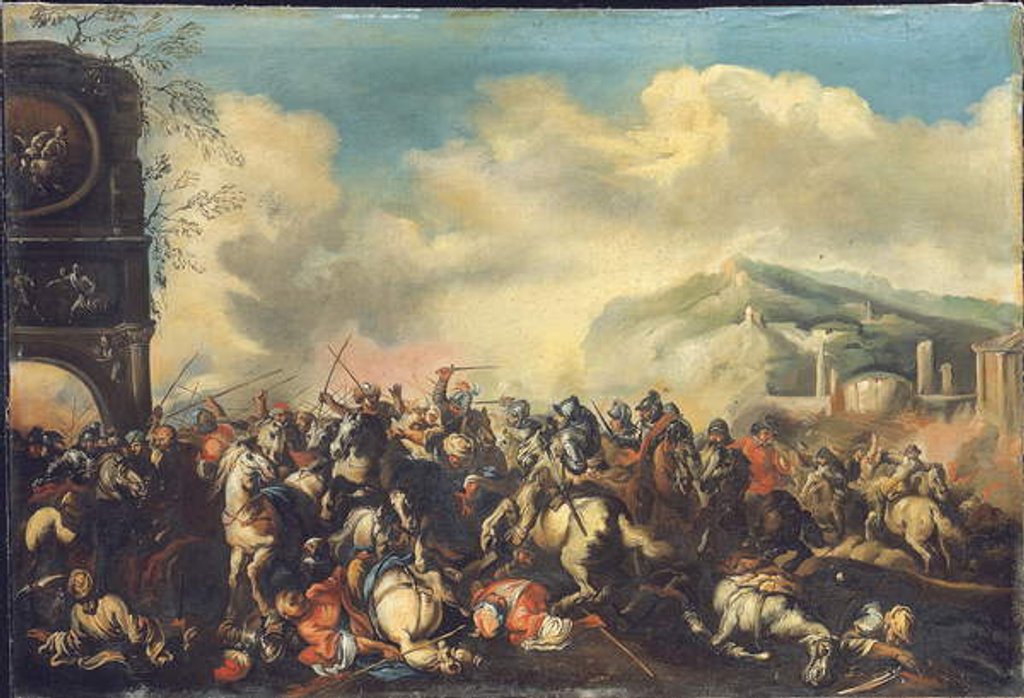 Detail of Battle against the Turks by Marzio (Studio of) Masturzio