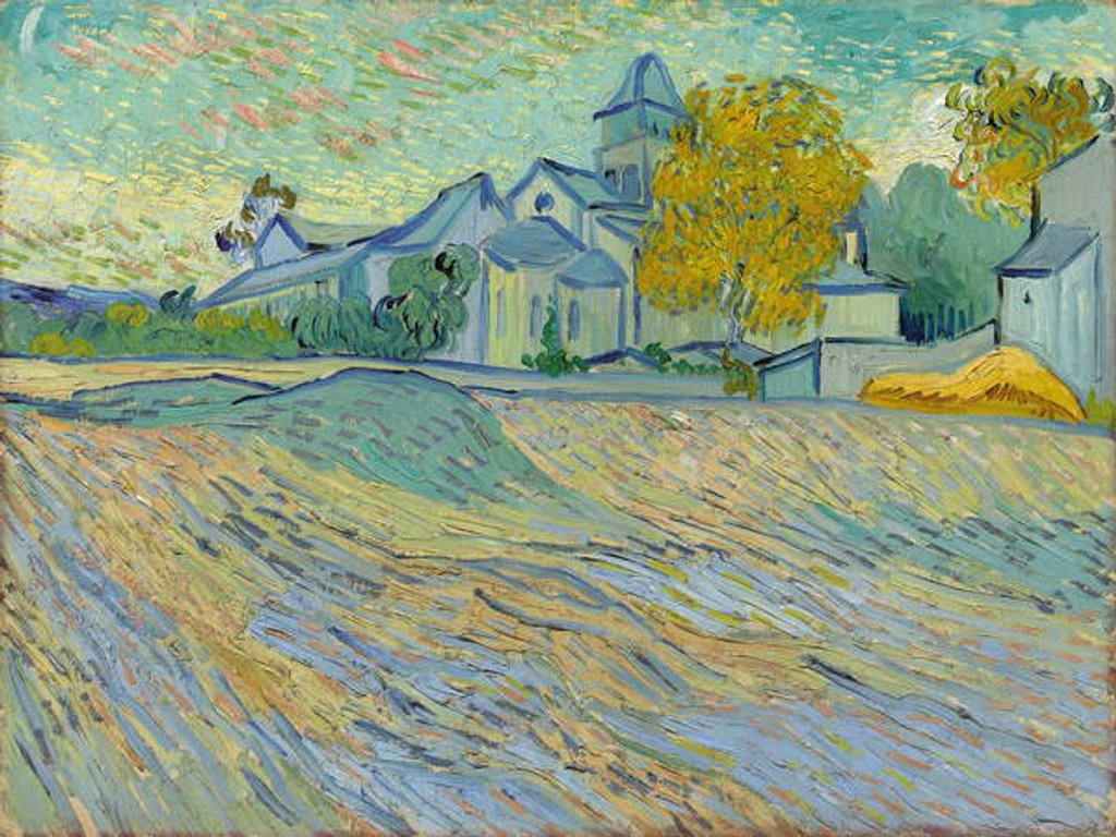 Detail of Vue de L'Asile et de la Chapelle de Saint-Remy, 1889 by Vincent van Gogh