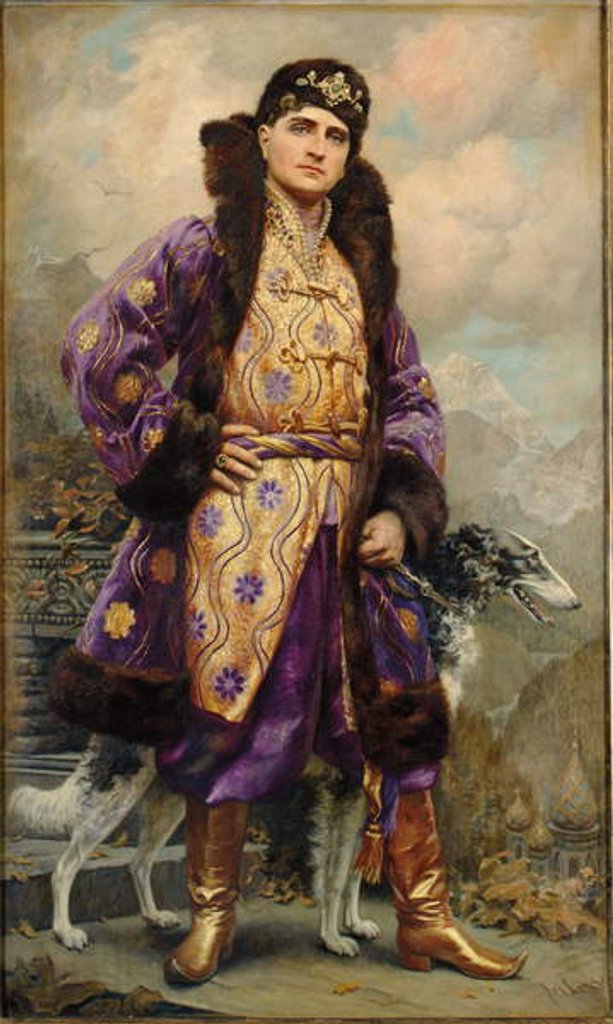 Detail of Portrait of Iusupov by Johannes Linse