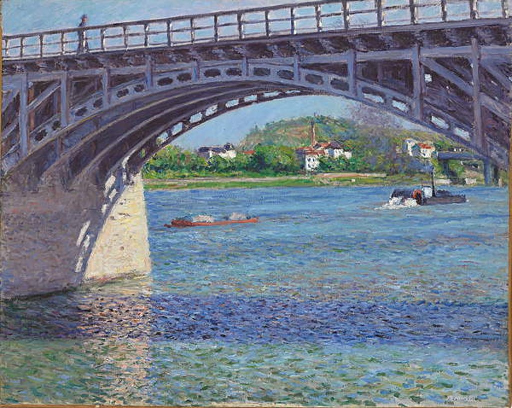 Detail of The Bridge at Argenteuil and the Seine, c.1883 by Gustave Caillebotte