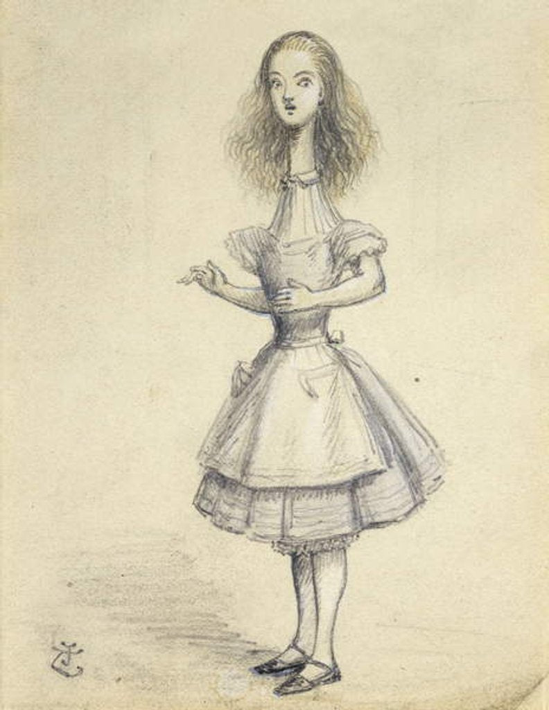 Detail of Curioser and Curioser by John Tenniel