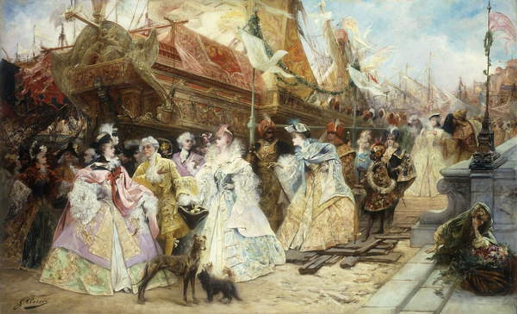 Detail of The Royal Entourage by Georges Clairin