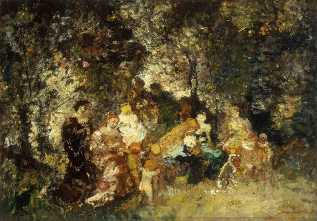 Detail of Fete Champetre by Adolphe Joseph Thomas Monticelli