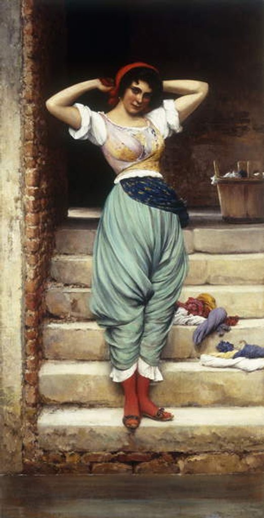 Detail of The Washerwoman, 1878 by Eugen von Blaas