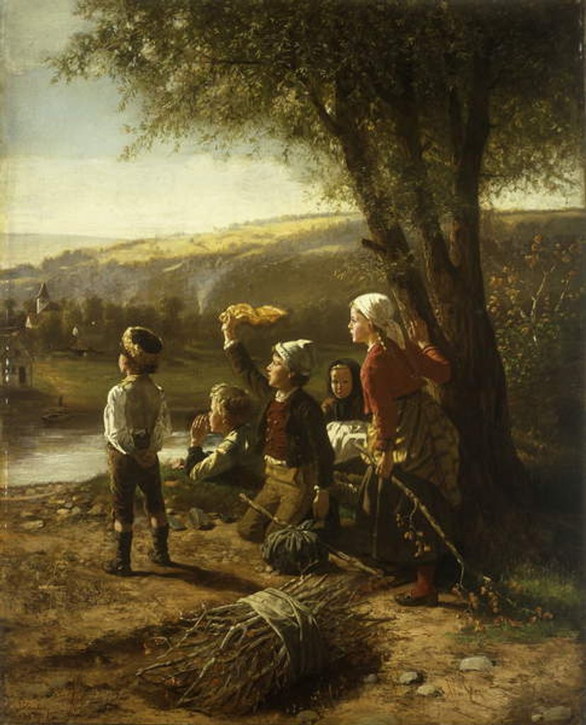 Detail of Calling for the Ferry, 1871 by Hubert Salentin