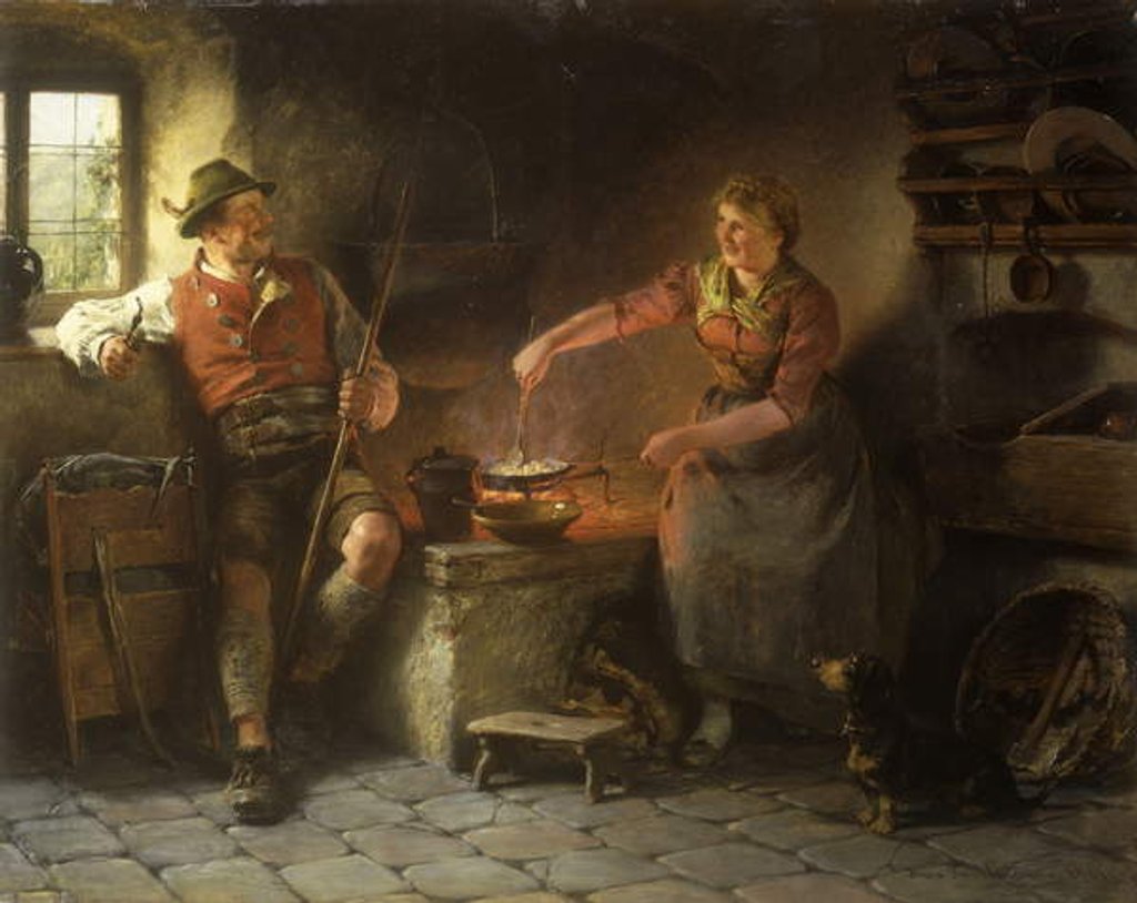Detail of In the Kitchen, 1901 by Hugo Wilhelm Kauffman