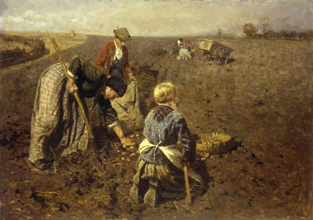 Detail of The Potato Harvest by Herman Hartwich
