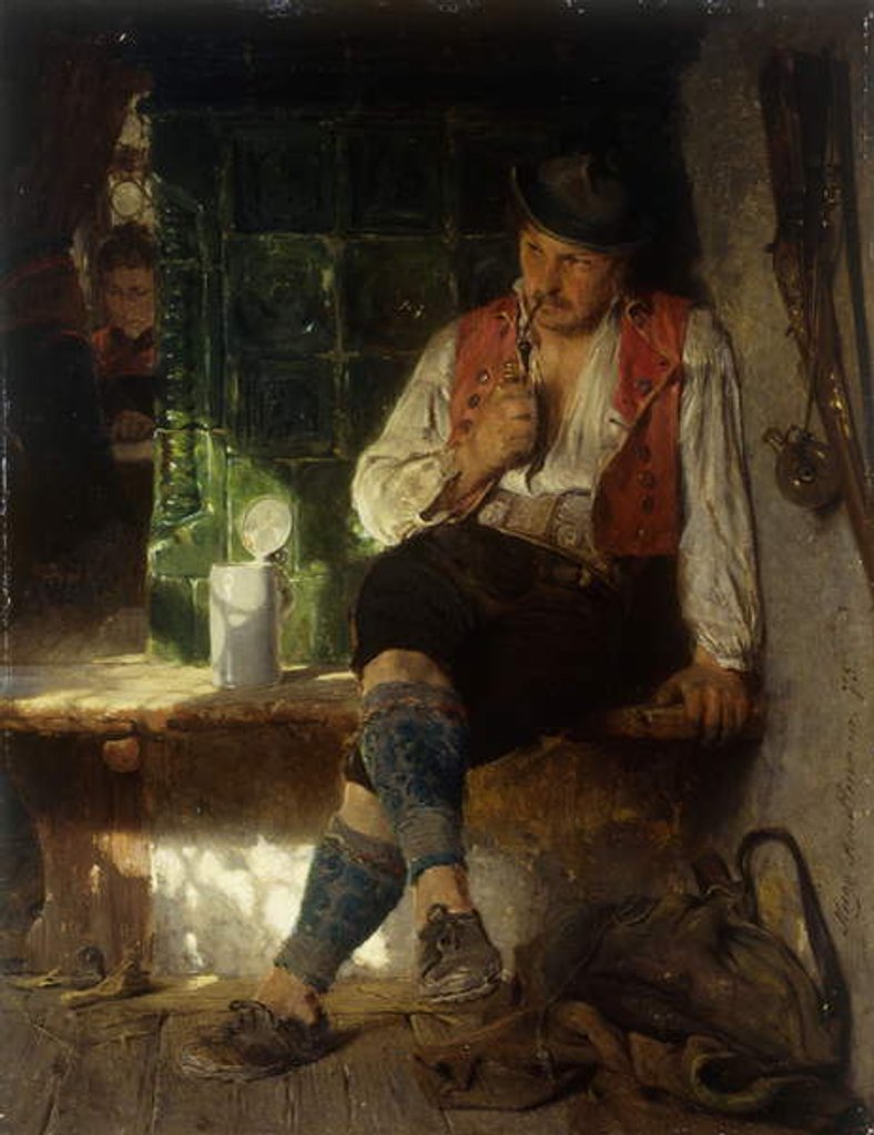 Detail of A Tavern Scene, 1875 by Hugo Wilhelm Kauffman