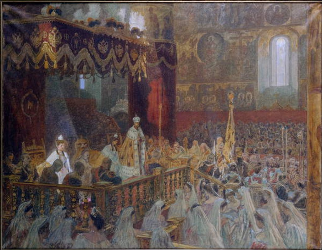 Detail of The Coronation of Czar Nicolas II by Laurits Regner Tuxen