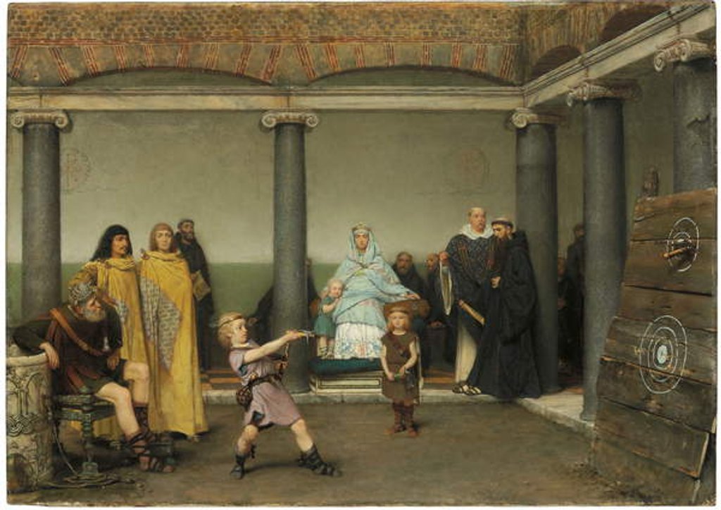 Detail of The Education of the Children of Clotilde and Clovis, 1868 by Lawrence Alma-Tadema