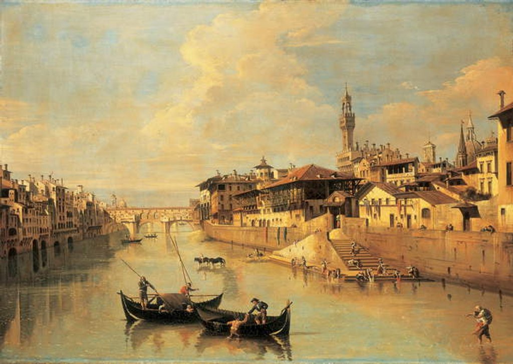 Detail of The Ponte Vecchio, Florence by Giuseppe Zocchi