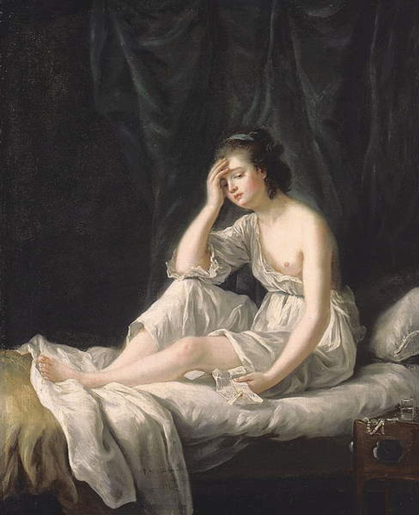 Detail of Irresolute Virtue by Elisabeth Louise Vigee-Lebrun