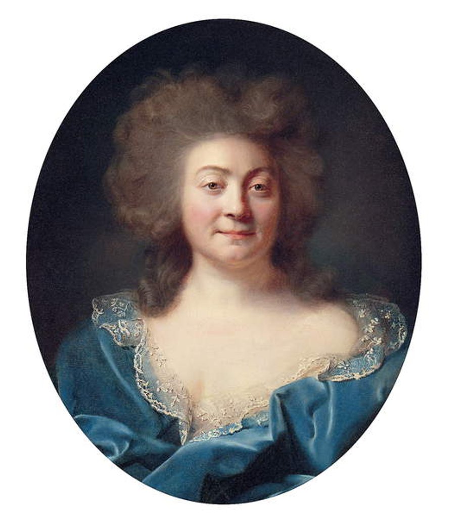 Detail of Portrait of a lady by Joseph (attr. to) Ducreux