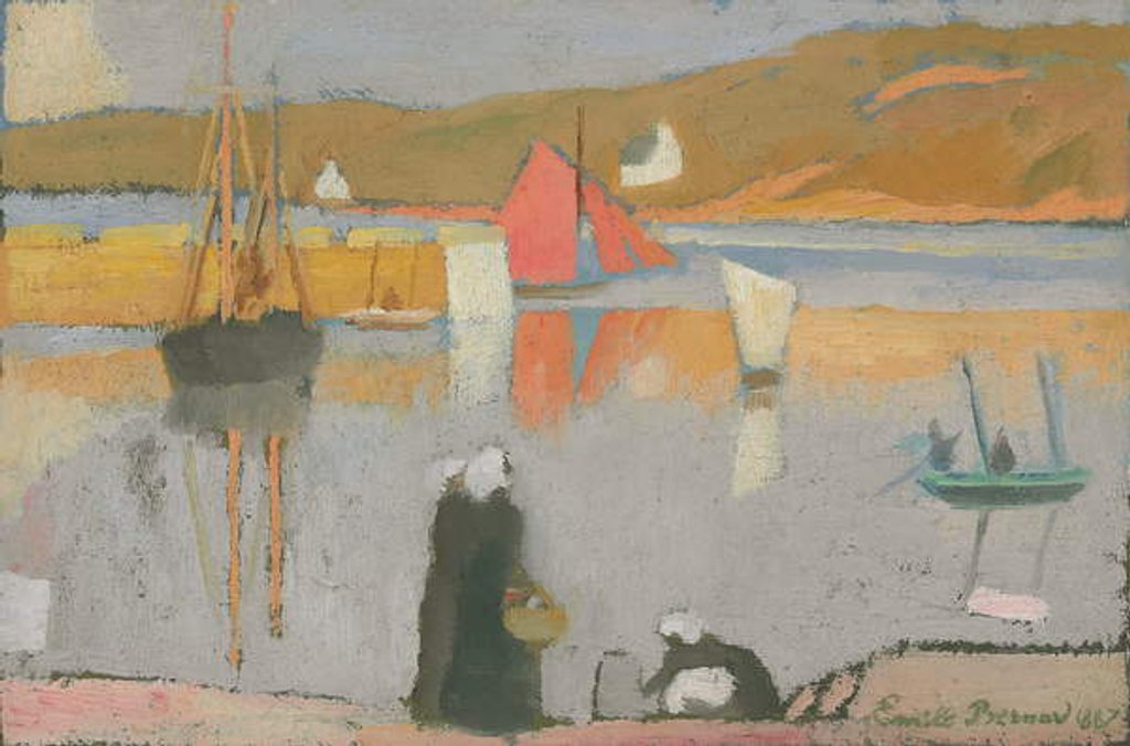 Detail of The Port at Saint-Briac, 1887 by Emile Bernard